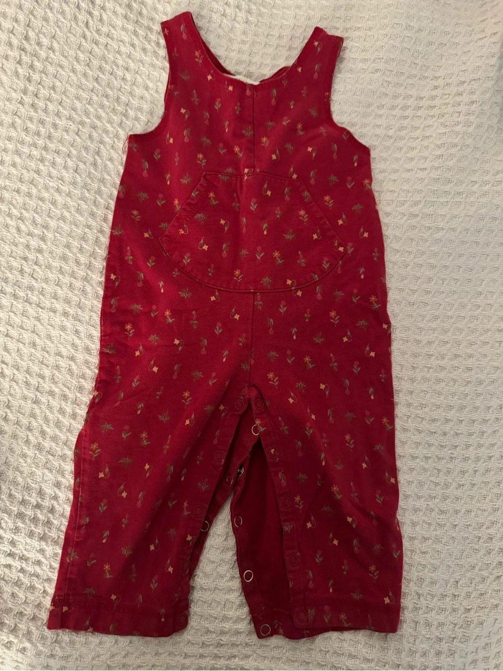 Gymboree Crimson Floral Corduroy Overalls